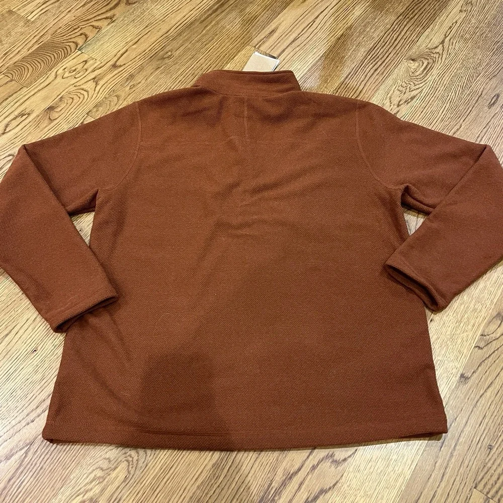 The North Face Mens Textured Quarter Zip Fleece Brandy Brown NF0A3YR1 XL